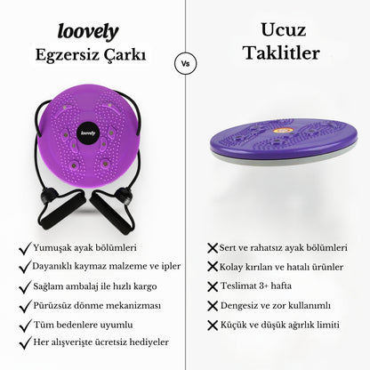 Loovely™ - Egzersiz Çarkı (3 Hediye)